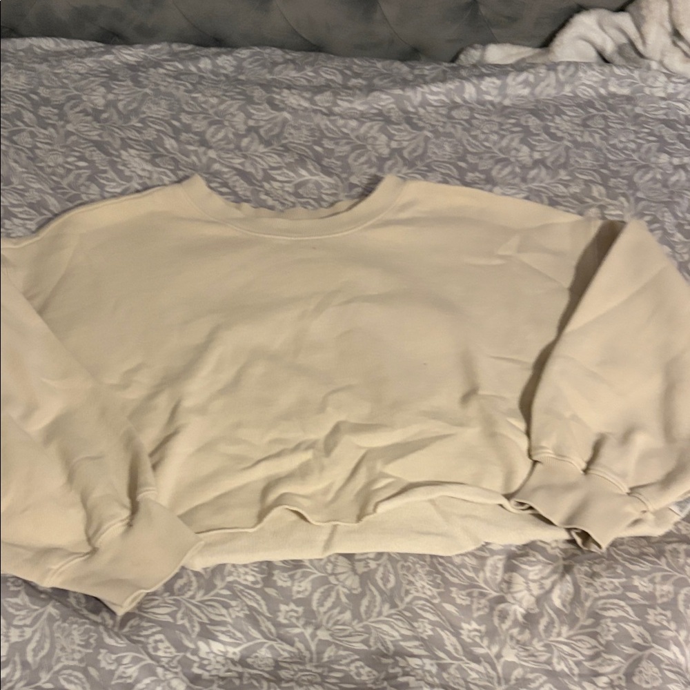 Old Navy Cream Kids Sweatshirt cropped